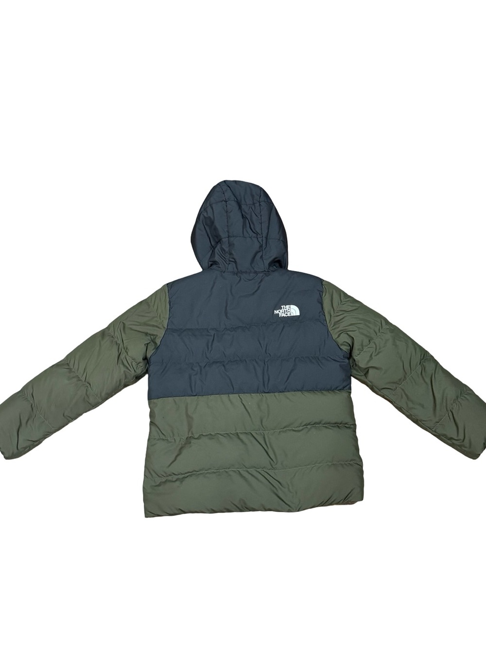 🌿 The North Face Kids 600 Fill Down Puffer Jacket Olive and Black Size Medium - Picture 13 of 15